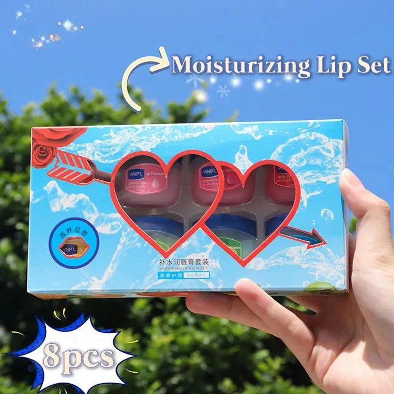 4/6/8 Pieces Set Vaseline Lip Balm Moisturizing Lip Mask Repairing Lips for Men and Women Fade Lip Lines Korea Lip Cream