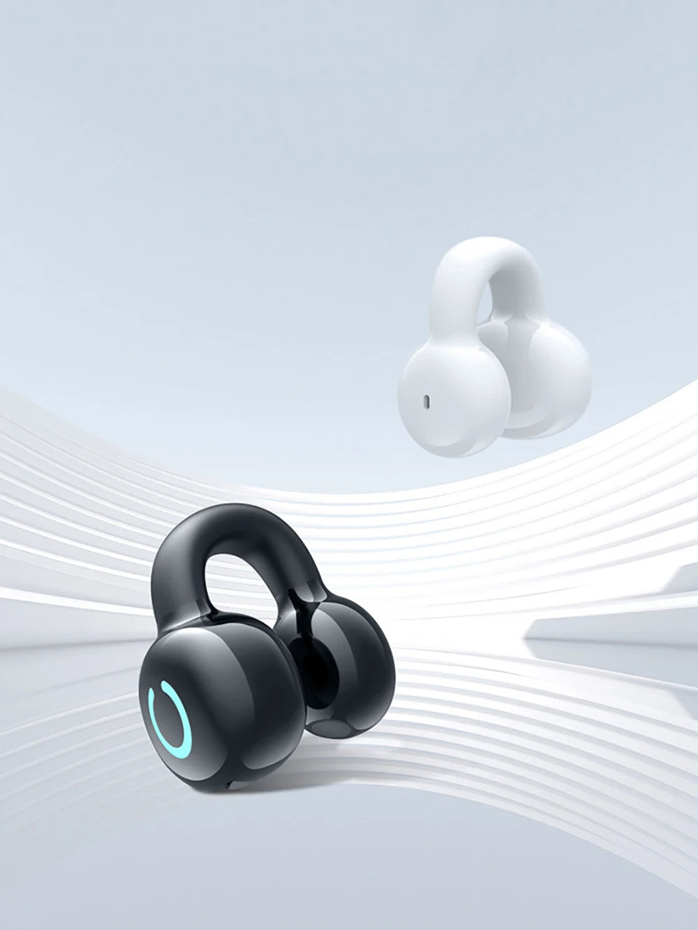 Bluetooth 5.3 Earphone Ear Clip Headphones TWS Wireless Headset HiFi Stereo Noise Reduction Earbud for Xiaomi iPhone Samsung