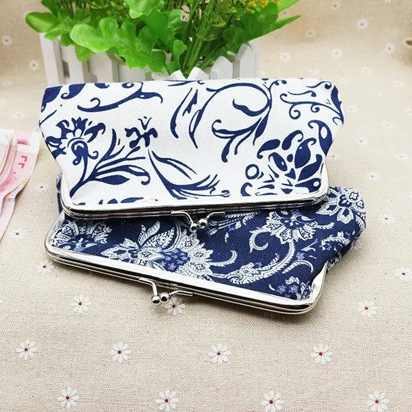 Long Coin Purse Wallet Women Vintage National Wallet Card Holders Hasp Printing Creative Clutch Bag Good Gift Women's Purses