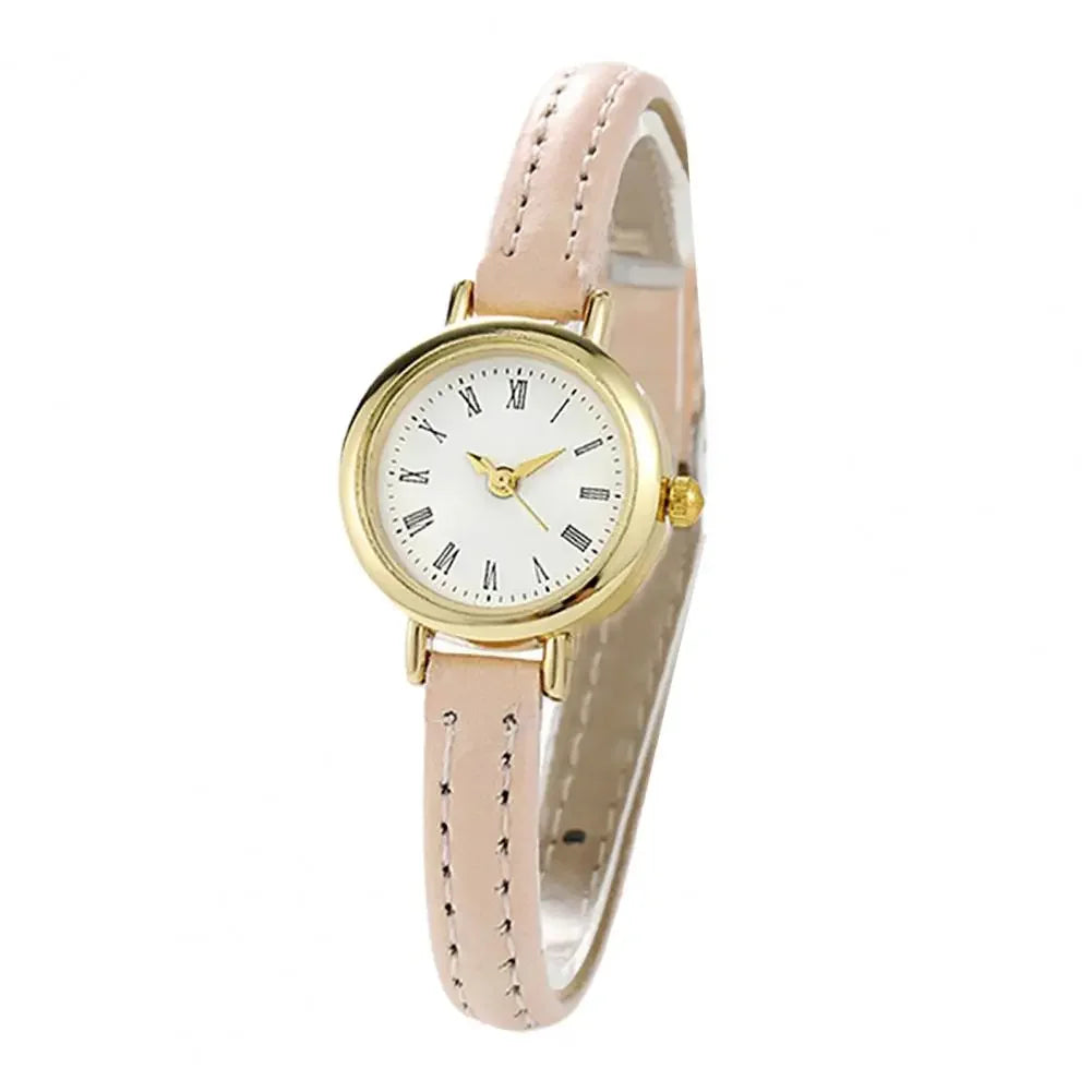 Lady Watch Accurate Thin Strap Delicate Vintage Ultra-small Dial Decoration Alloy Academy Style Quartz Watch Clothing Accessory