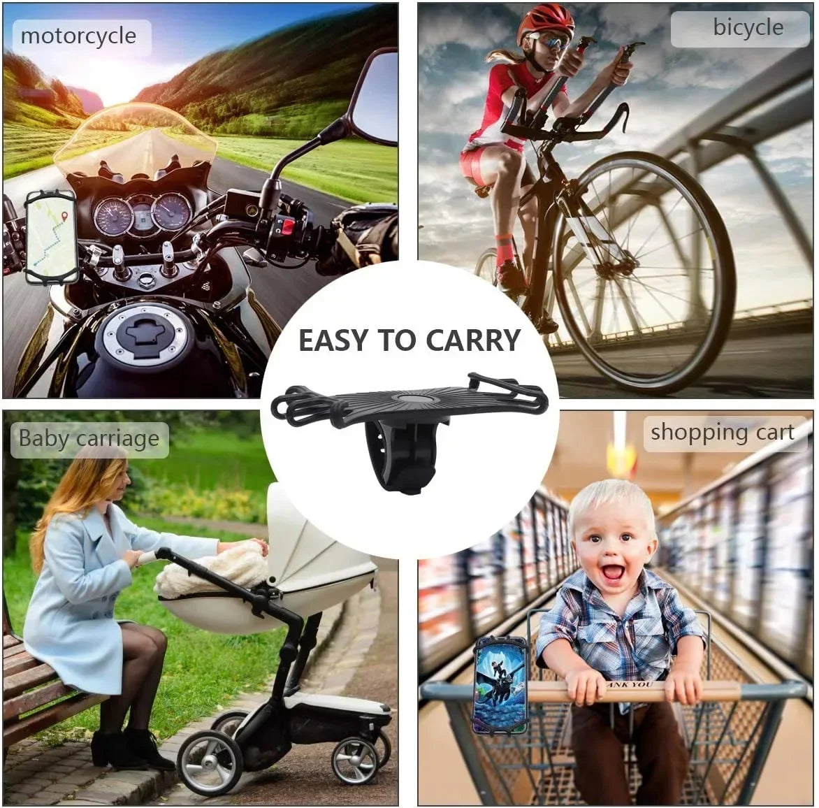 Bike Phone Holder Bicycle Mobile Cellphone Holder Motorcycle Suporte Celular For iPhone Samsung Xiaomi Gsm Houder Fiets
