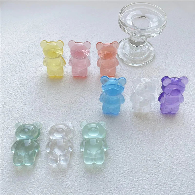 Korea Glitter Bear Cell Phone Holder Grip Tok Bracket for iPhone Samsung Xiaomi Foldable Car Folding Mobile Socket Stand