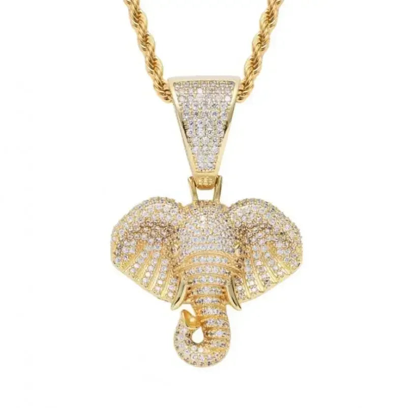 Iced Out Letter Savage Pendant Shiny Bing Cubic Zirconia Hip Hop Necklace Men\\\'s Cool Rock Rap Trend Jewelry