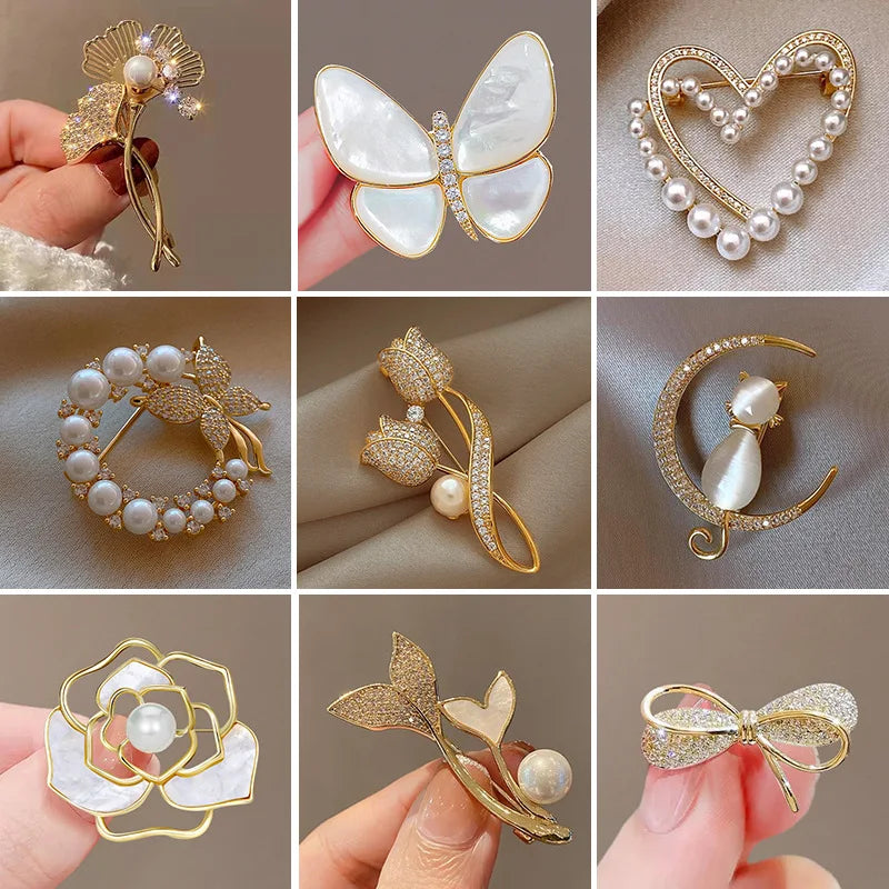 1PC New Tulip Flower Brooches for Women Elegant Design Sense Rose Clothing Accessories Pin Jewelry Luxury 2024 High Quality