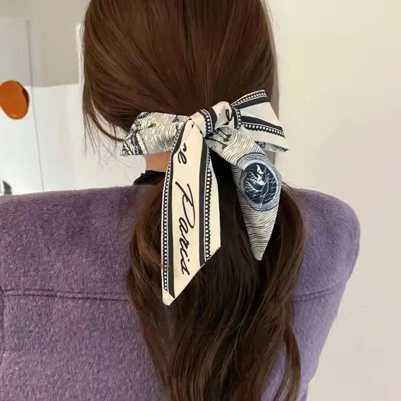 2024 New Luxury Brand Scarf Tarot Women Scarf Bag Hair Skinny Silk Scarves Design Foulard Neckerchief Headband For Ladies