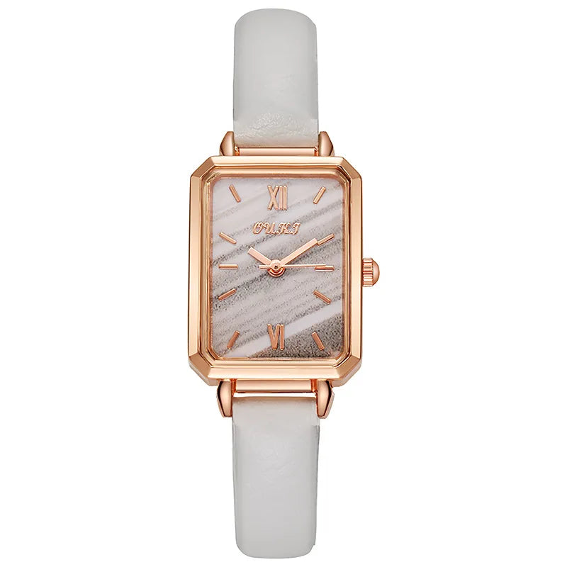 Small Square Watch with Rhinestones for Women Simple Casual Fashion Small Green Quartz Watch Ladies Wrist Watches Reloj Mujer