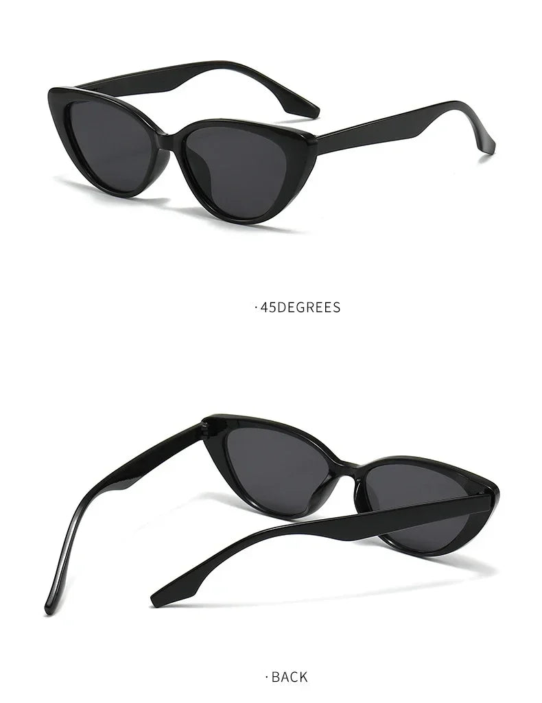 Vintage Cat Eye Women Sunglasses Vintage Small Frame Sun Glasses for Men Luxury Brand Design Outdoor Eyewear UV400