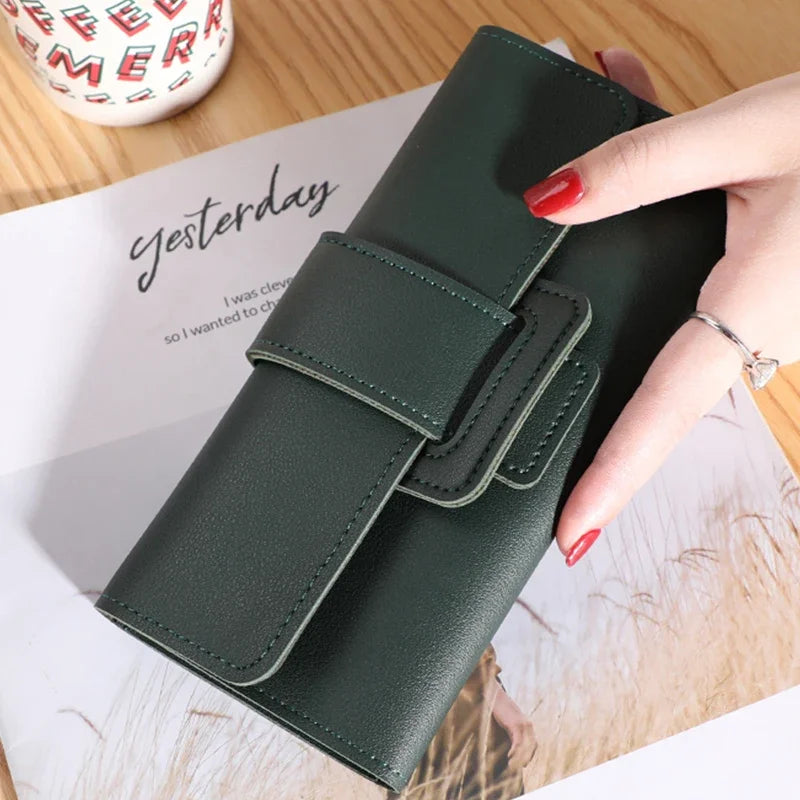 Women  Large Capacity Leather Wallet Cardholder Coin Purses Clutch Phone Credit Card Holder Ladies Luxury Bag
