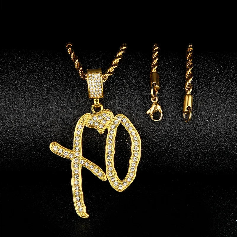 Shiny Ice Crystal Zircon Christian Cross Pendant Men and Women Hip Hop Trend Jewelry Catholic Amulet Necklace