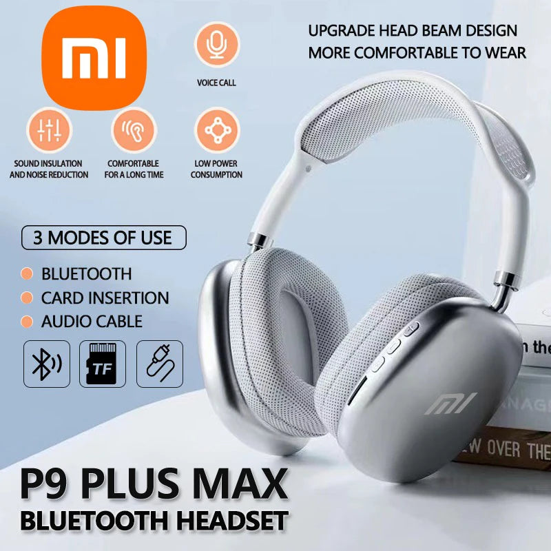 XiaoMi Redmi P9 PLUS Max Wireless Bluetooth Headphones Noise Cancelling Earphones Sports Gaming Headset For Apple Android phones