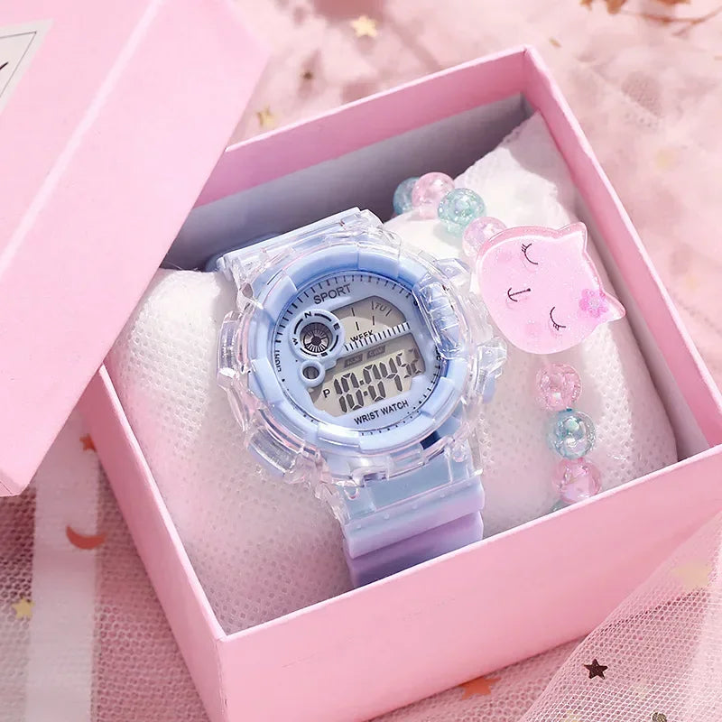 Children's Electronic Watch Teenage Couple Fashion And Sports Multifunctional Watch Electronic Watch Excluding bracelets