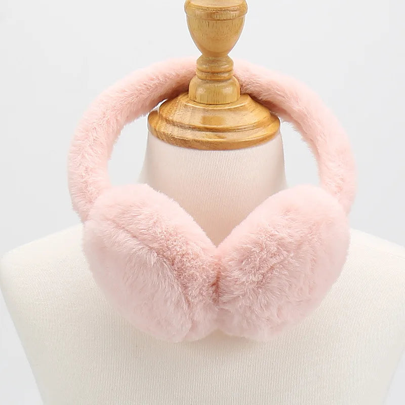Soft Plush Earmuff for Winter Fashion Women's Outdoor Cold Protection Portable Travel Warm and Thickened Ear Muff Ear Protector