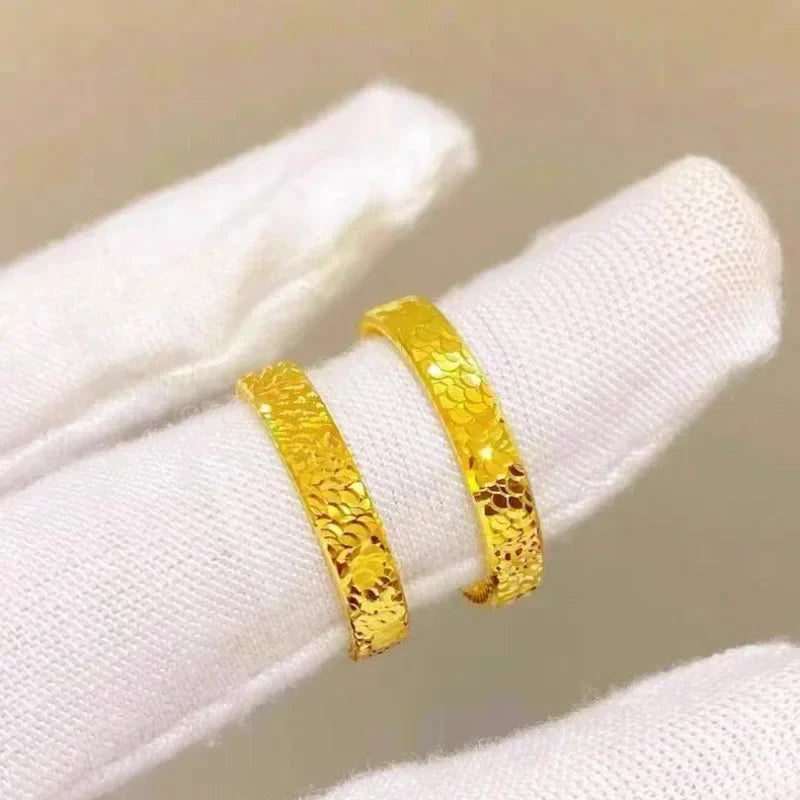 Adjustable Stainless Steel 4mm Broken Ice Rings Women Men Gold Color Bling Finger Ring Wedding Band Jewelry Girlfriend Gifts