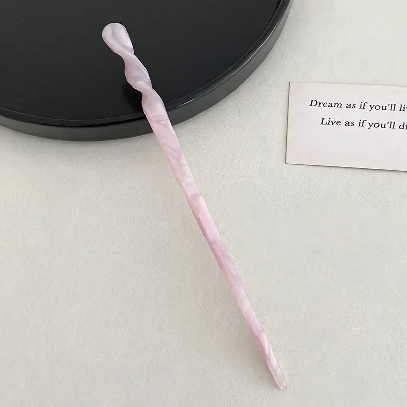 Chinese Style Hair Sticks Vintage Acetate Resin Chopstick Women Hairpins Clip Pin Headwear Wedding  Accessories