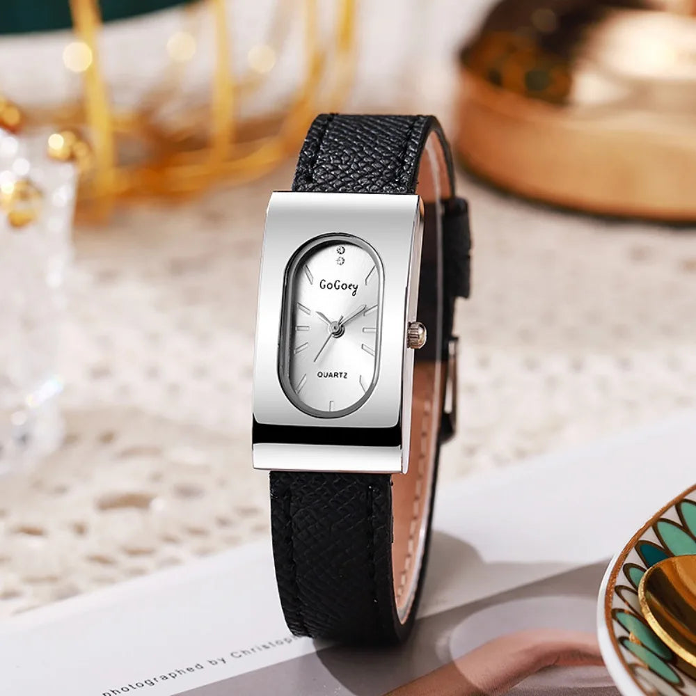New Brand Women Watch Fashion Rectangular Dial Quartz Watch Simple Leather Strap Luxury Ladies Gift Wristwatches Dropshipping