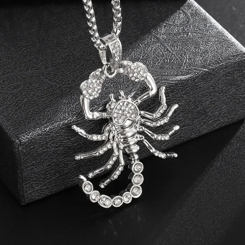 Hip Hop Cubic Zirconia Pave Bling Iced Out Elephant Pendant Animal Necklace Men Women Hip Hop Cool Rap Jewelry Birthday Gift