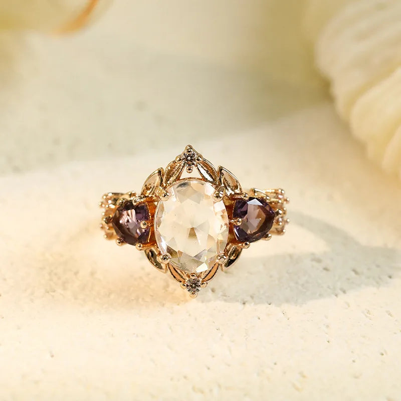 Classic Set Women Ring Simple Small Fresh Copper Inset Artificial Zircon Fashion Personality Trend Fashion Luxury