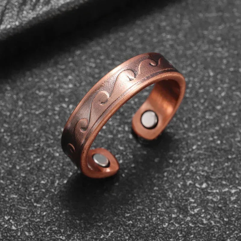 Gold Color Cute Cat Head Chain with Glasses Ring Green Zircon Animal Dog Adjustable Ring Men and Women Hip Hop Trendy Jewelry