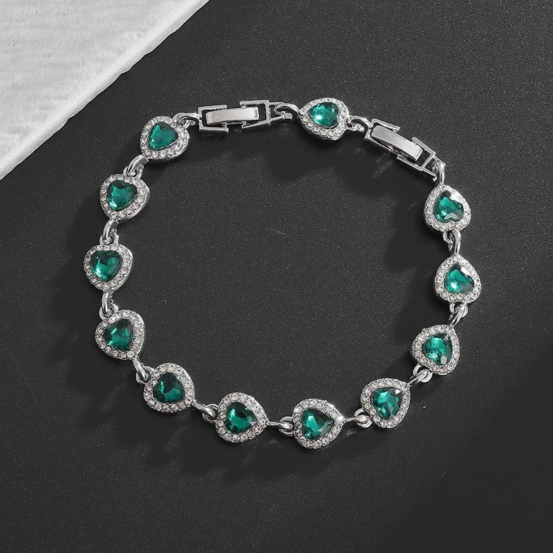 Elegant Shiny Water Drop Zircon Bracelet Fashionable Charm Jewelry Suitable for Daily and Banquet