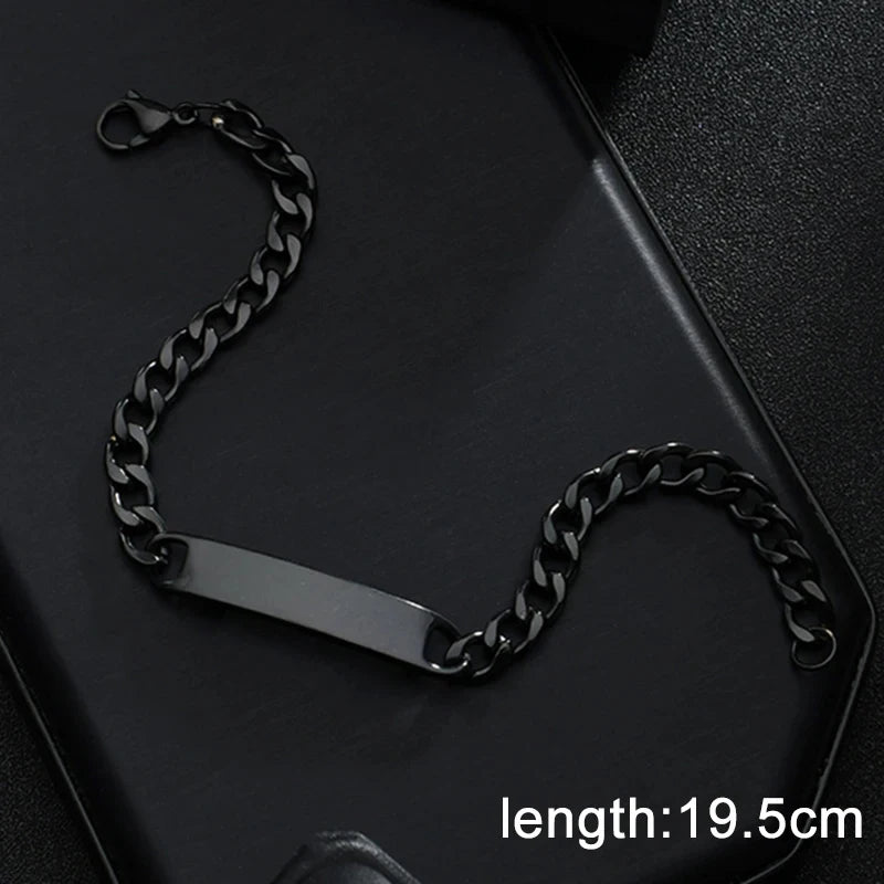 Letdiffery Personalized Eyes Photo Bracelets Stainless Steel Custom Laser Engrave Picture Name Date Men Women Kids Bracelet Gift