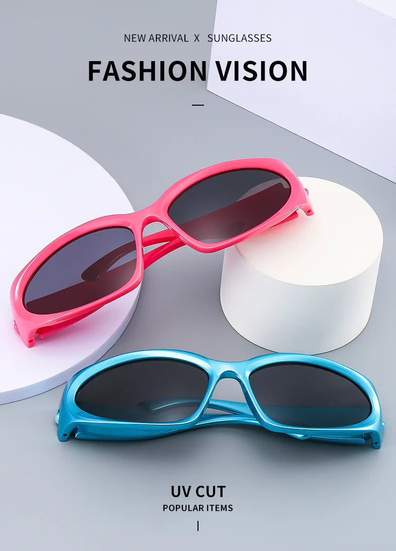 New Sports Steampunk Y2K Sunglasses Women Punk Goggle Sun Glasses Men Silver Mirror Shades Fashion UV400 Eyewear Cycling Очки