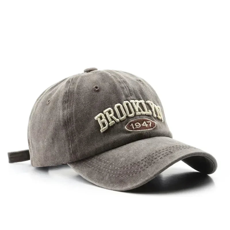 Men Women Spring Summer Retro brooklyn Letter Baseball Caps Cotton Embroidery Adjustable Casual Hat Hip Hop Streetwear Sun Hats
