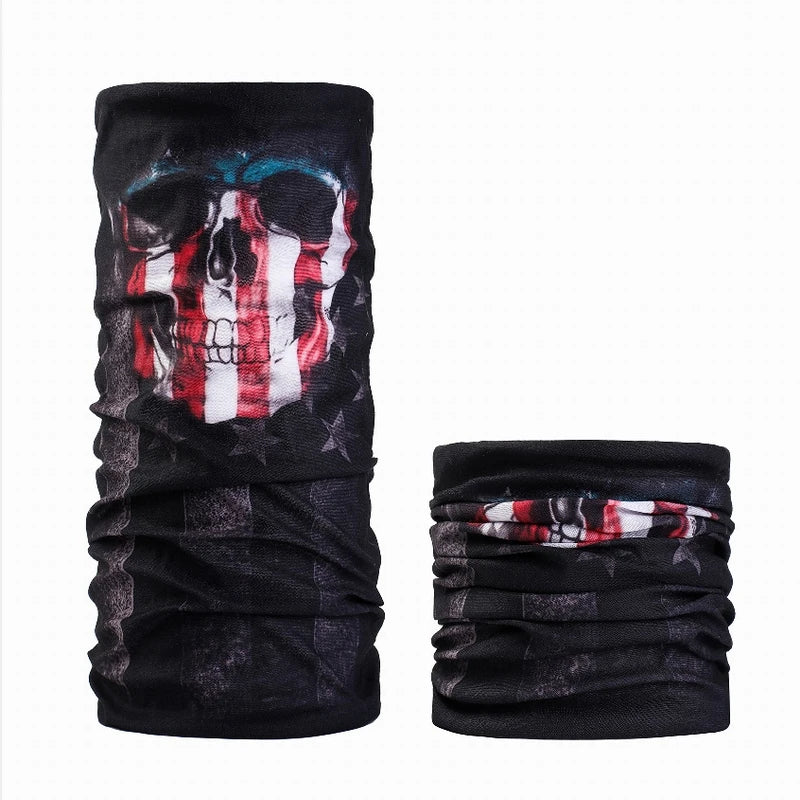 Bicycle Ski Skull Half Face Mask Ghost Scarf Festival Skull Masks Skeleton Magic Multi Use Neck Warmer Cod Funny Mask