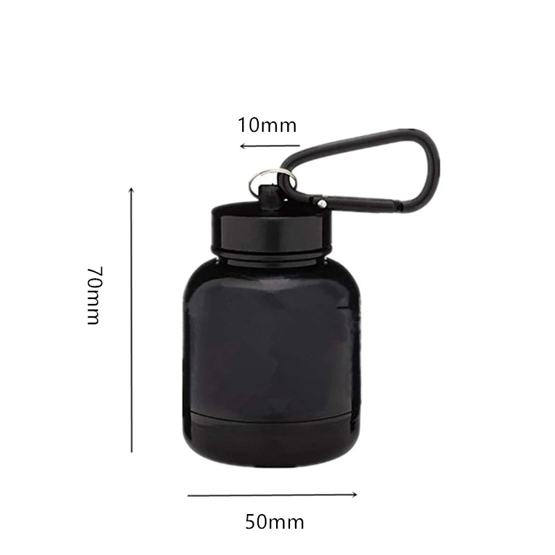Portable Protein Powder Whey Bottle With Keychain Health Funnel Medicine Box Small Mini Cup Outdoor camping Container
