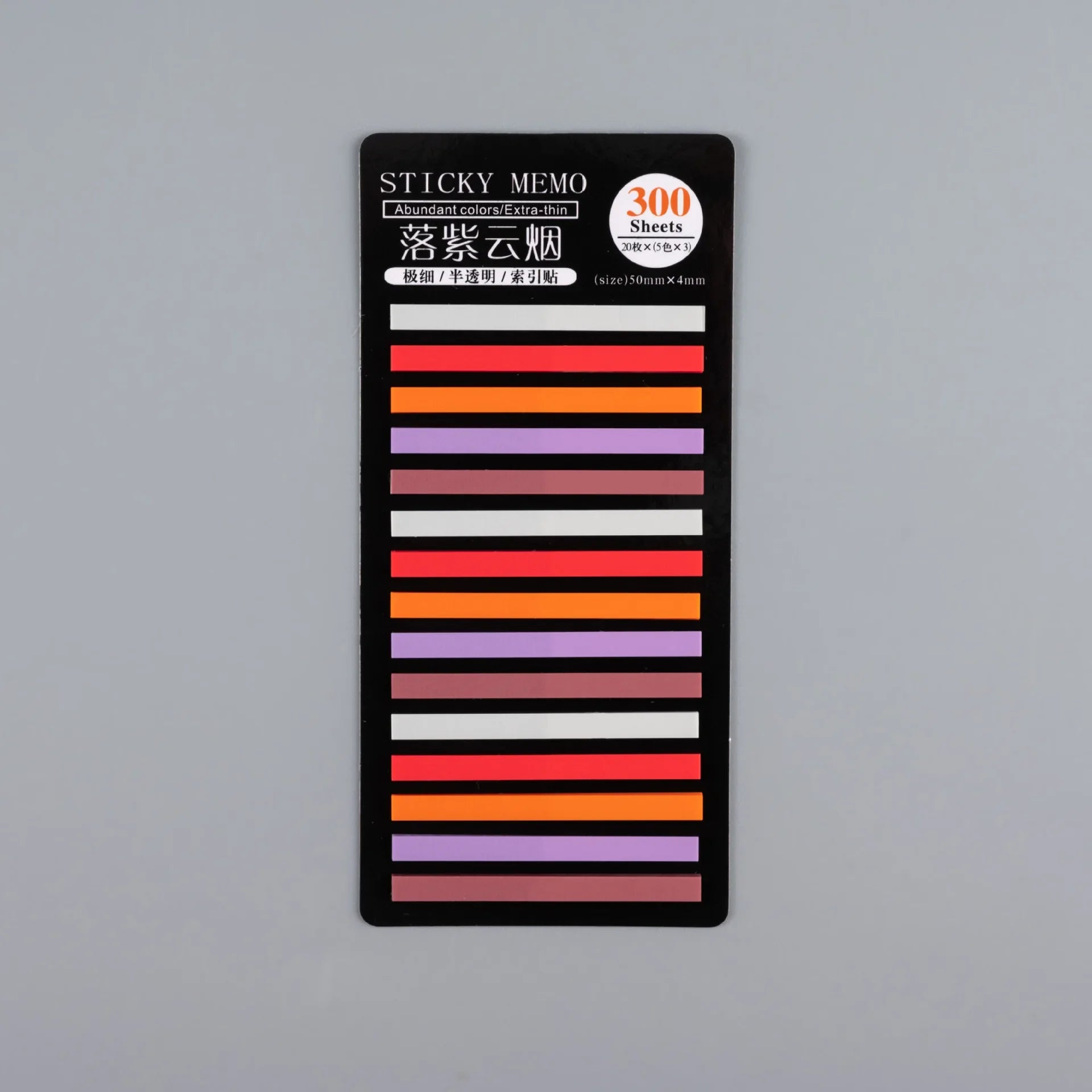 300 Sheets Colorful Practical Index Sticky Notes Thin Tags Memo Bookmark Stickers Label Office Students Book Reading Marking