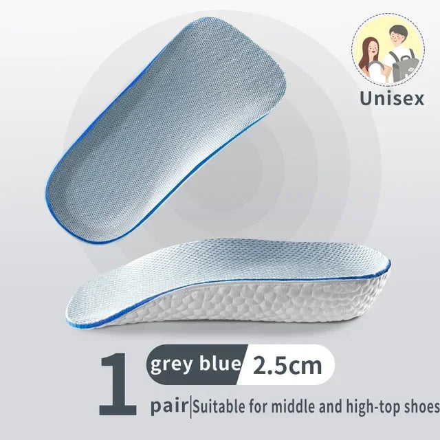 1.5/2.5/3.5 Cm Arch Support Height Increase Insoles Light Weight Soft Elastic Lift Soft Elastic Lifting for Men Women Shoes Pads