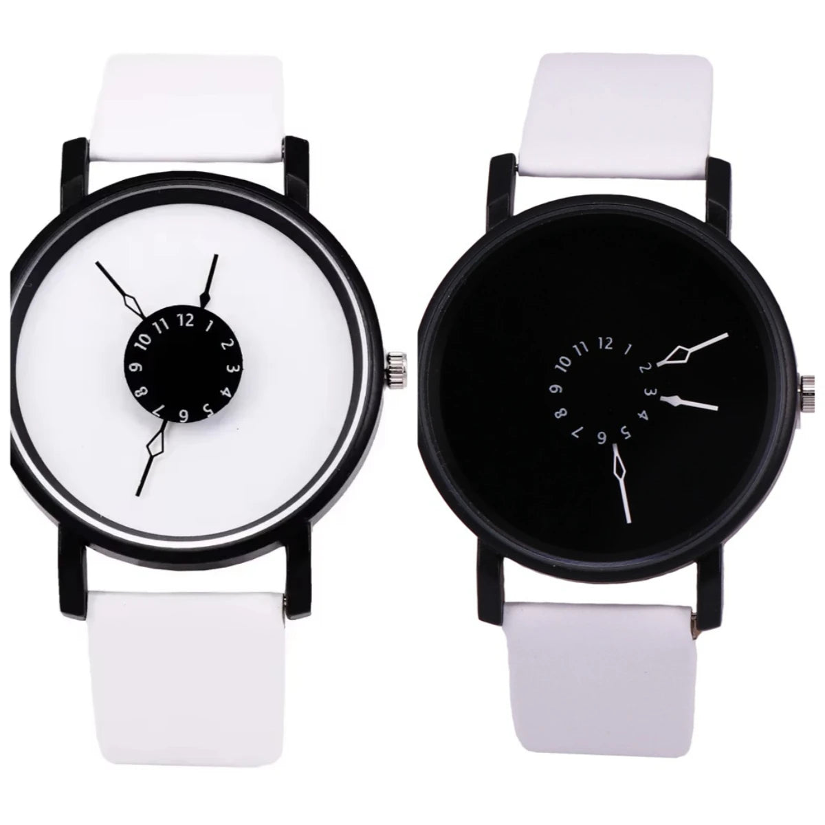 Couple Casual Quartz Watches Leather Band Strap Watch Analog Wrist Watch for Women Men Creative Digital Dial Clock Reloj Mujer