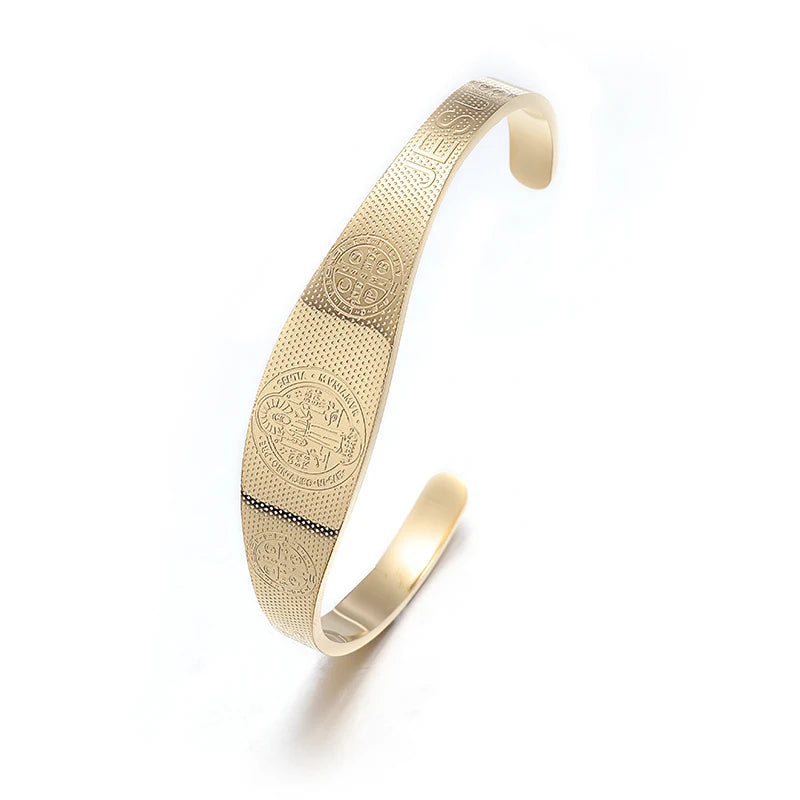 Creative Design Cutlery Knife Fork Men Bangles Women Stainless Steel Friendship Arm Cuff Open Bracelet Fun Trend Jewelry