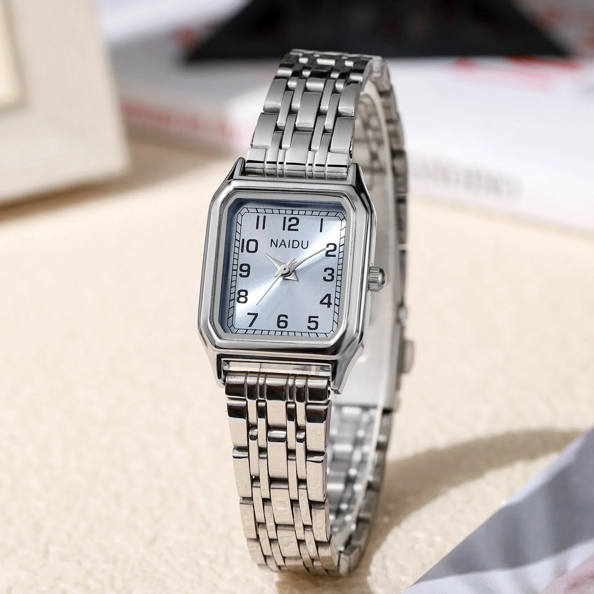 Famous Brand Watch for Women Fashion Roman Numeral Dial Quartz Watch Stainless Steel Strap Luxury Gift Wristwatch Dropshipping