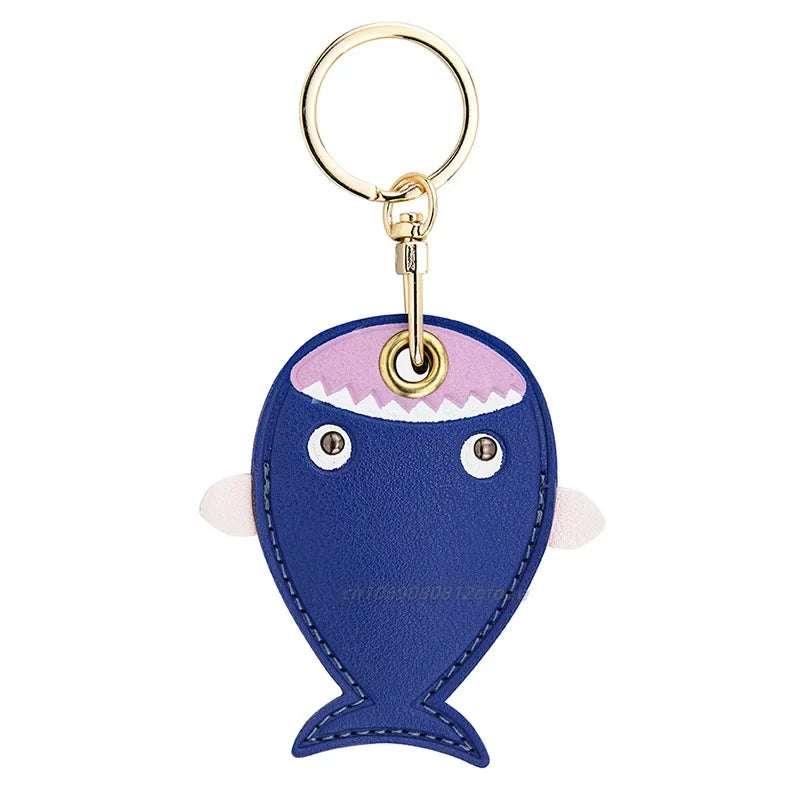 Cute Strawberry Lemon Case for Apple Airtag Protection PU Leather Cover Pendant GPS Anti-lost Keychain Case Pet Dog Cat Collar
