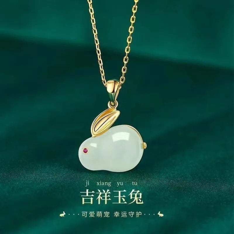 1pc Beauty Jade Rabbit Bracelet for Women Girls Rich Rabbit Small Rabbit Niche Design Charm Bracelets Friend Gift Jewelry