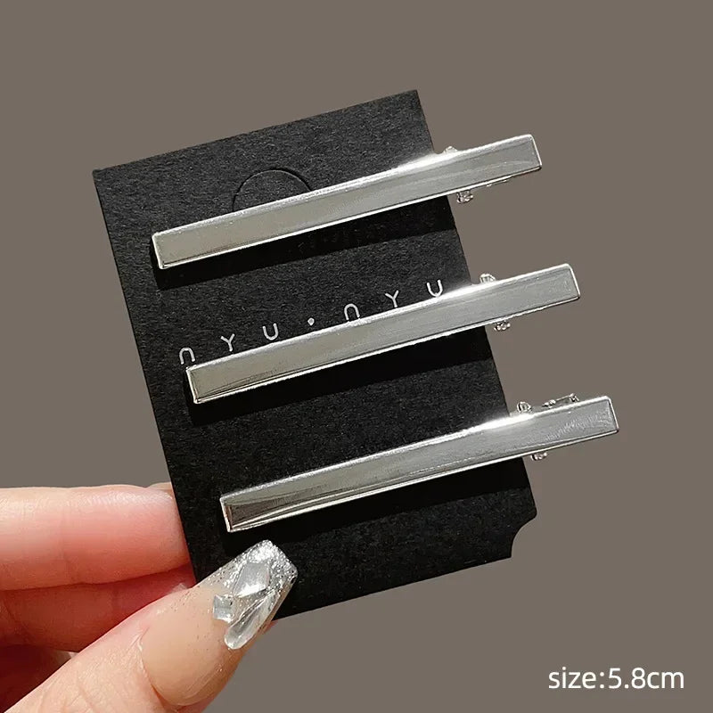 3Pcs/Set Sweet Fashion Metal Hairpin Non Slip Hairpin Geometric Hollow Hair Pin Women Barrettte Hair Clip