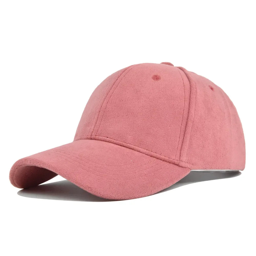 Solid Suede Retro Unisex Cap Casual Plain Baseball Cap Adjustable Snapback Hats For Women Men Hip Hop Cap Street Dad Hat