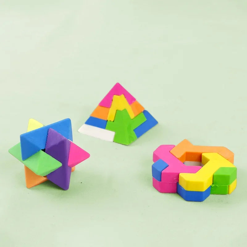 Block Puzzle Maze Toy Cube Rubber Eraser Kids Educational Toys Reward Prizes Toy Party Toys Favors Gift kids Learning supplies