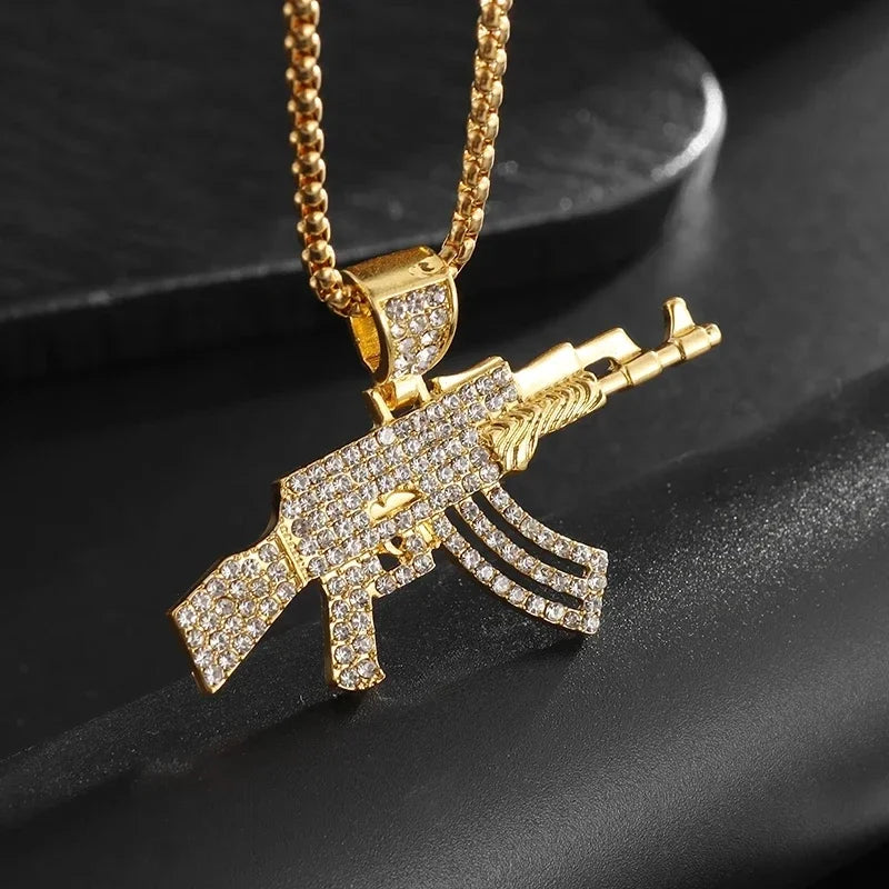 Classic Fashion Punk High Quality Metal Male and Female Hip-hop Pendant Necklace Slip Chain Jewelry