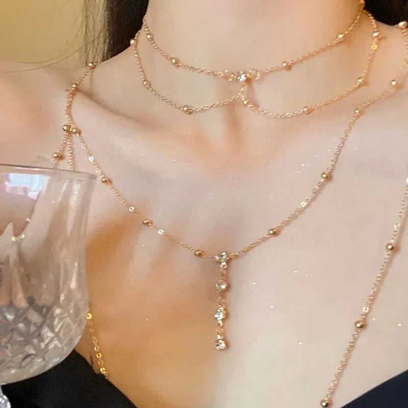 Summer Sexy Chest Chain Bra Bikini Metal Body Chain Jewelry for Women Beach Harness Crystal Body Chain Decoration Jewelry