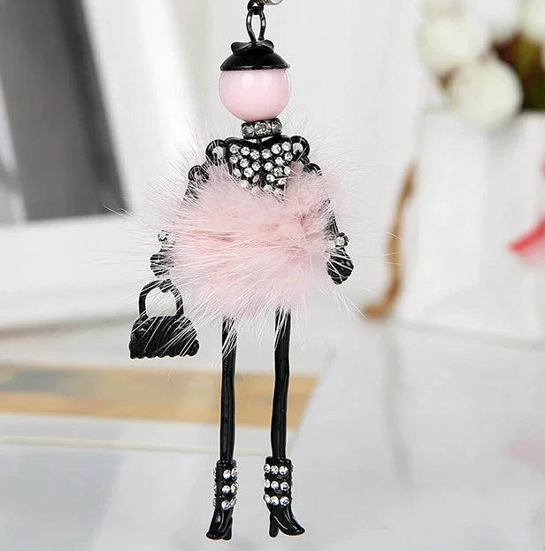 New Women Doll Long Chain Necklace Shining Dress Pendant Handmade Girl Maxi Necklaces & Pendants Brand Hot Fashion Jewelry