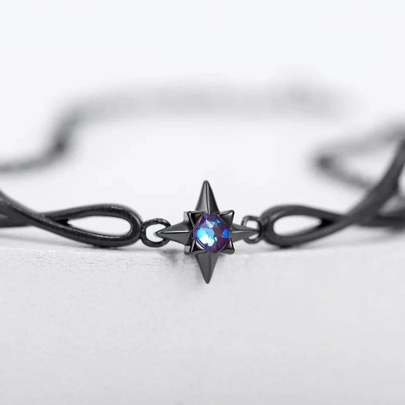 Gothic Punk Dark Style Black Bracelet Ladies Simple Charm Casual Jewelry Gift