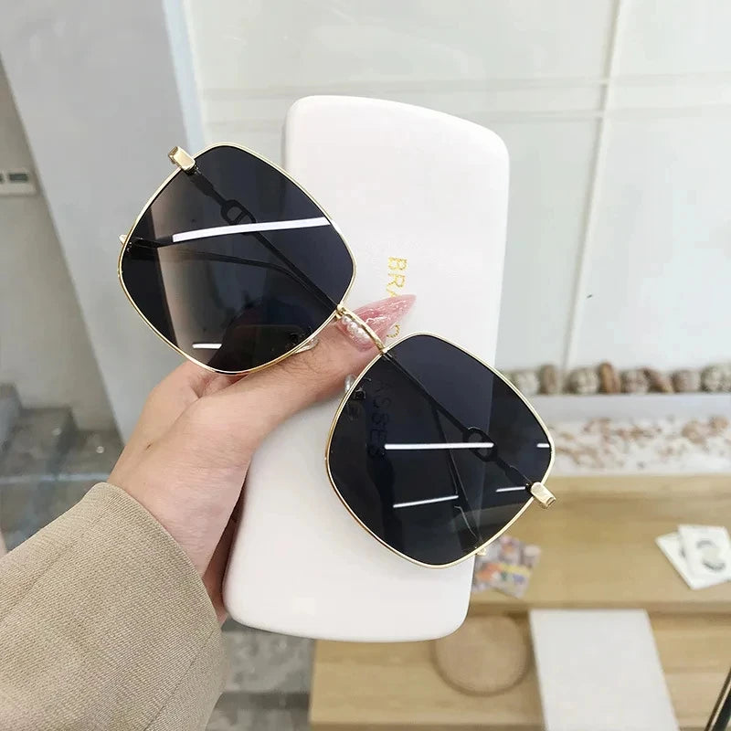 New Sunglasses Women Rimless Square Sun Glasses Luxury Ladies Fashion Personality Shades Gradient Eyewear UV400 Gafas De Sol