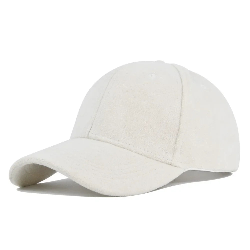 Solid Suede Retro Unisex Cap Casual Plain Baseball Cap Adjustable Snapback Hats For Women Men Hip Hop Cap Street Dad Hat