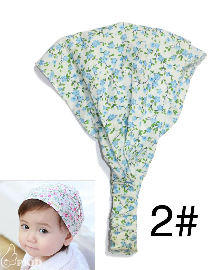 Elastic Children Printed Headband Mother Aldult Hijab Floral Baby Bandanas Kids Headwear Hats Newborn Head Scarf Accessories