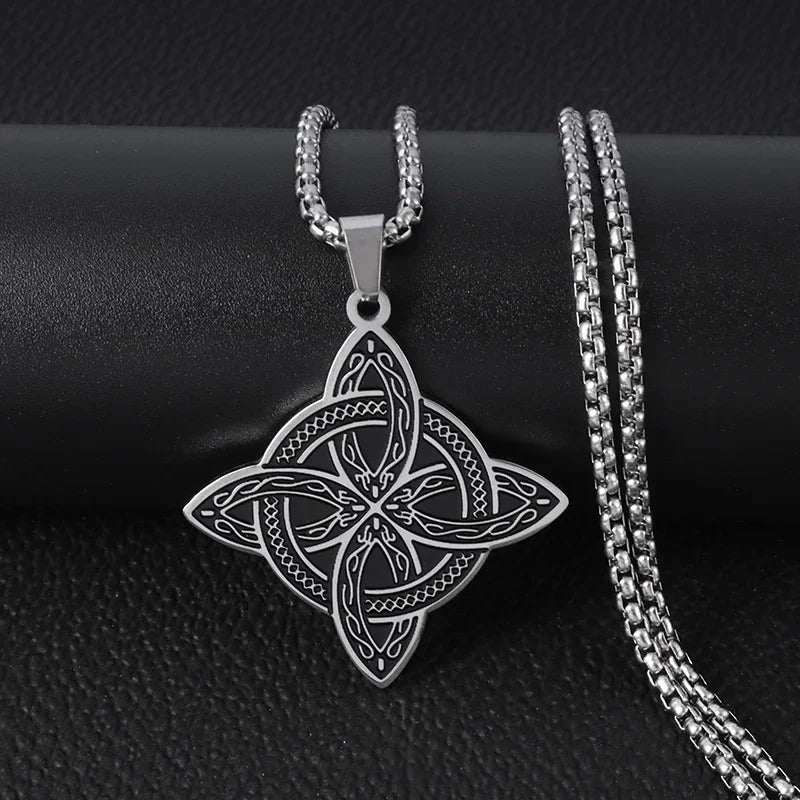 Retro Buddhist Exorcist Vajra Pendant Necklace Fashion Religious Good Luck Amulet Wealth Jewelry for Men