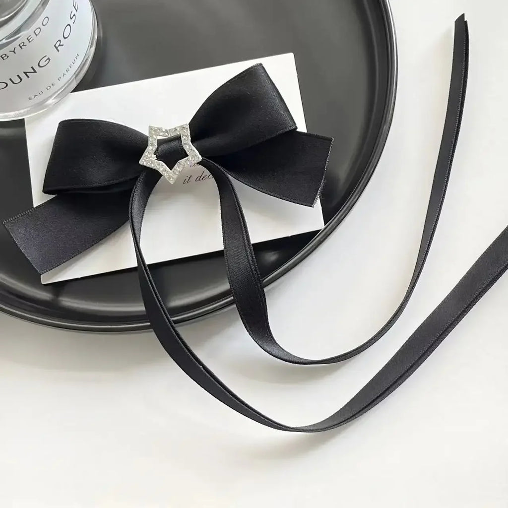 1/2pcs Star Bowknot Hair Clips for Girls Kawii Barrettes Cute Hair Accessoires Kids Colored Ribbon Woman Hairpins Hairgrip Gifts