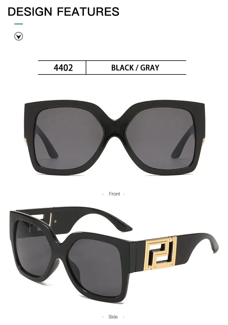 Sunglasses Men Women Vintage Oversize Trendy Square Gradient Shades Sun Glasses 2023 Luxury Brand Design Fashion UV400 Eyewear