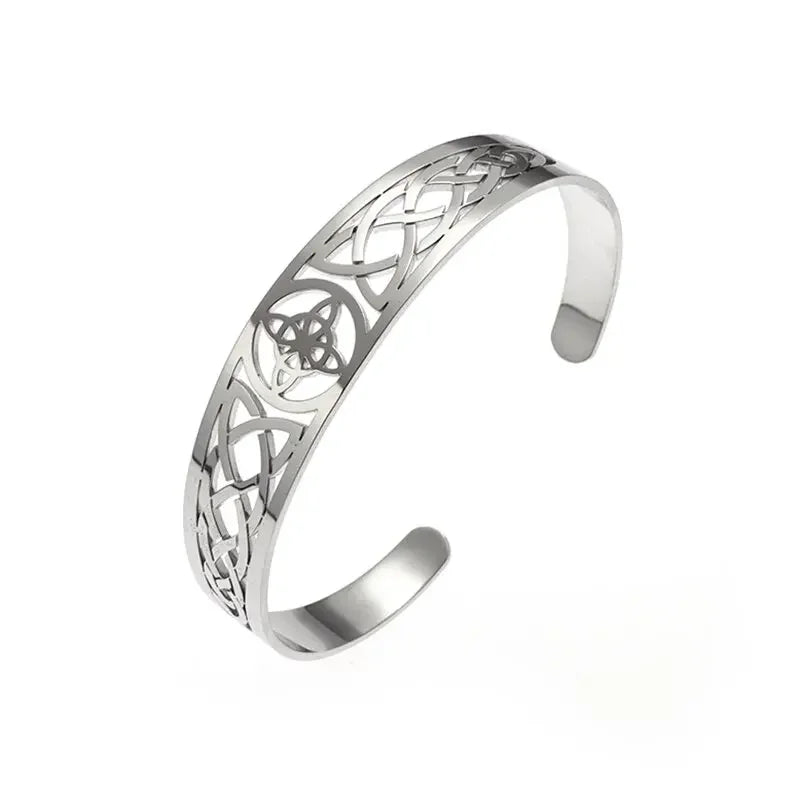 Stainless Steel Witchcraft Witch's Knot Adjustable Bracelet for Men Women Irish Celtic Supernatural Lucky Jewelry