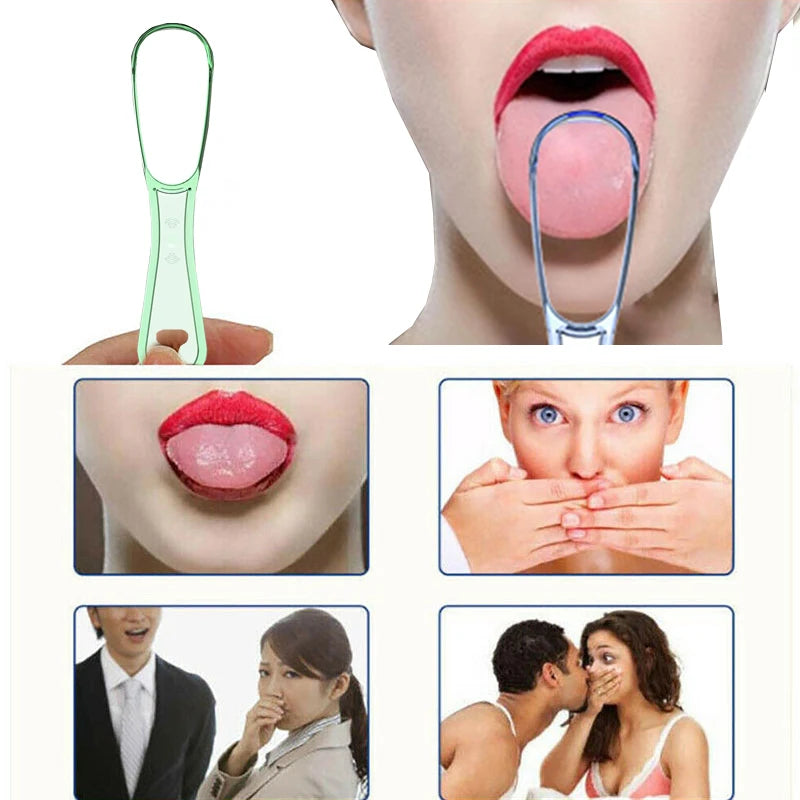 Tongue Scraper For Adult Reusable Tongue Cleaning Tool Food Grade Plastic Mouth Scraper Washable Oral Hygiene Care Appliances